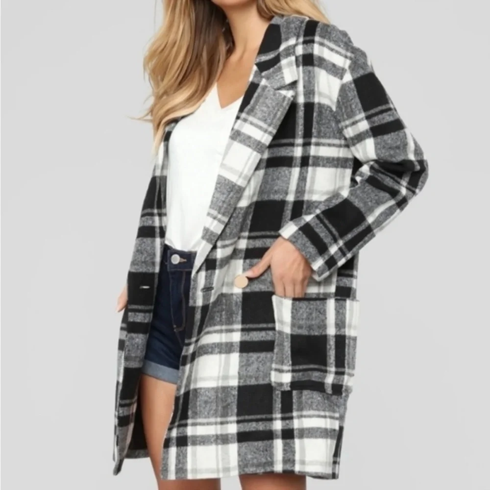 Fashion Nova plaid coat